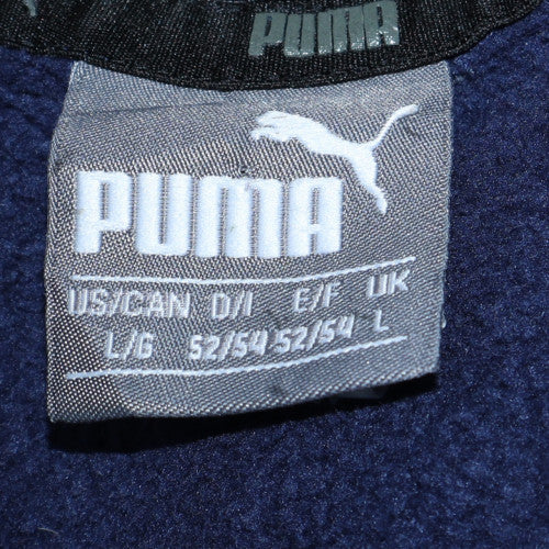 Mens UK Size L PUMA Blue Pullover Hoodie