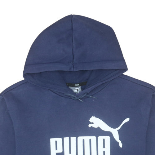 Mens UK Size L PUMA Blue Pullover Hoodie