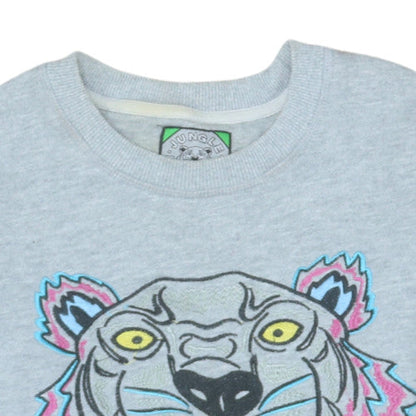 Womens UK Size M KENZO Grey Pullover Sweatshirt