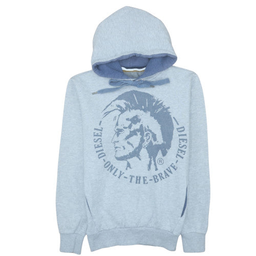 Mens UK Size S Diesel Blue Pullover Hoodie