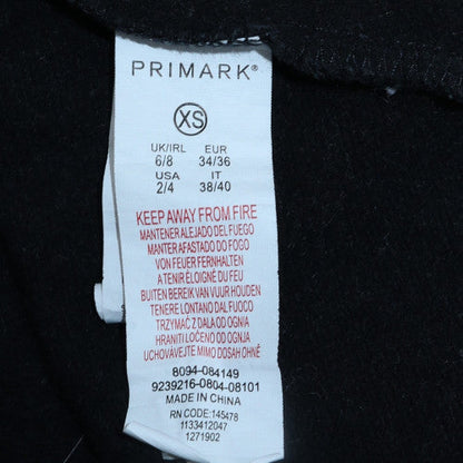 Womens UK Size XS Primark Black Pullover Hoodie