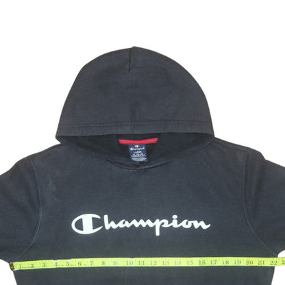 Womens UK Size L Champion Black Pullover Hoodie