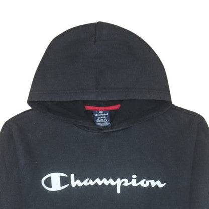 Womens UK Size L Champion Black Pullover Hoodie