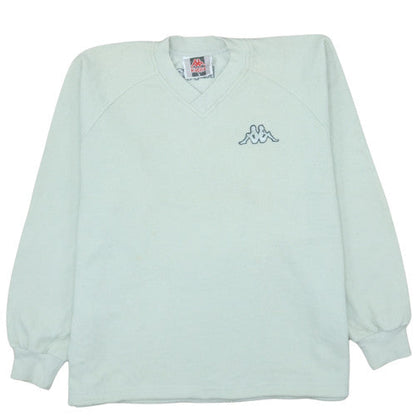 Mens UK Size L Kappa White Pullover Sweatshirt