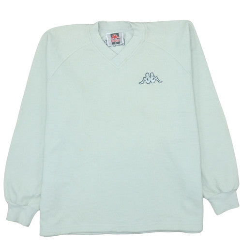 Mens UK Size L Kappa White Pullover Sweatshirt