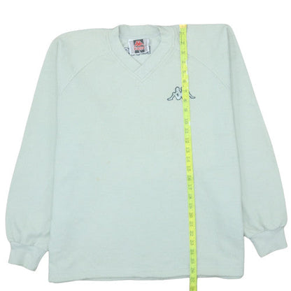 Mens UK Size L Kappa White Pullover Sweatshirt