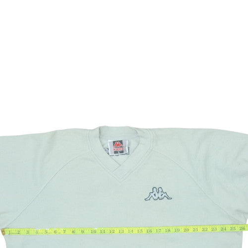 Mens UK Size L Kappa White Pullover Sweatshirt