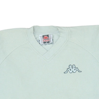 Mens UK Size L Kappa White Pullover Sweatshirt