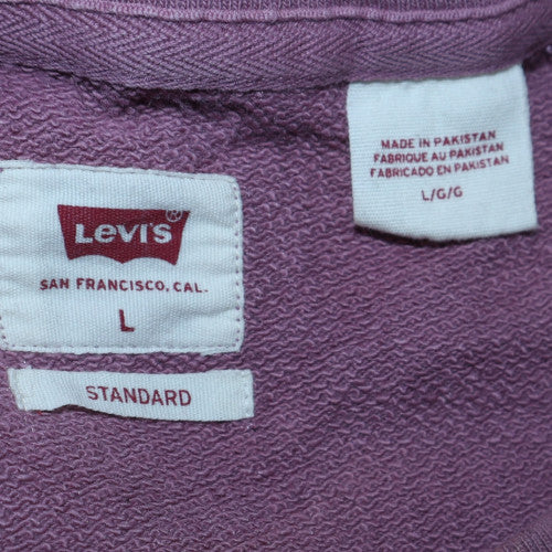 Mens UK Size L Levi's Purple Pullover Sweatshirt