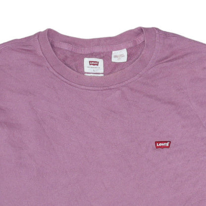 Mens UK Size L Levi's Purple Pullover Sweatshirt