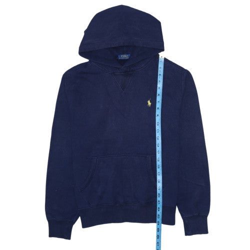 Mens UK Size S Ralph Lauren Blue Pullover Hoodie