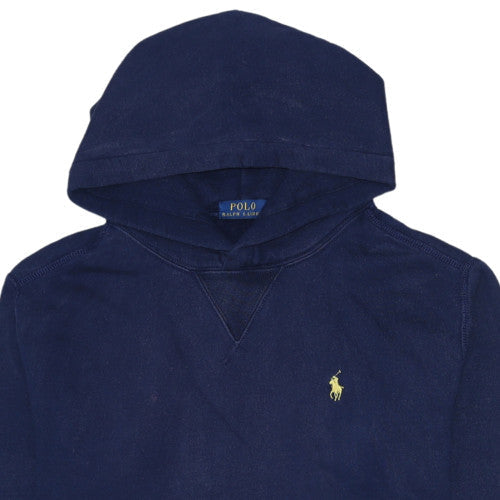 Mens UK Size S Ralph Lauren Blue Pullover Hoodie
