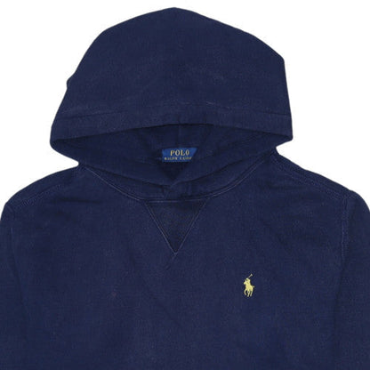 Mens UK Size S Ralph Lauren Blue Pullover Hoodie