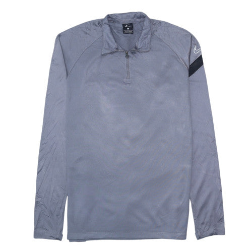 Mens UK Size S Nike Grey 1/4 Zip Sweatshirt