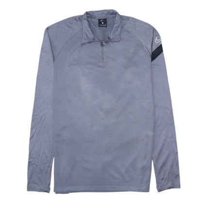 Mens UK Size S Nike Grey 1/4 Zip Sweatshirt