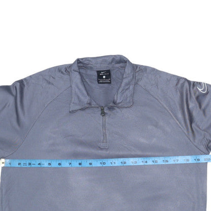 Mens UK Size S Nike Grey 1/4 Zip Sweatshirt