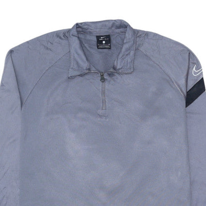 Mens UK Size S Nike Grey 1/4 Zip Sweatshirt