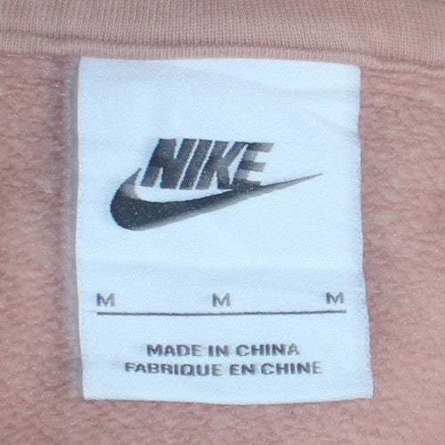 Womens UK Size M Nike Beige Pullover Hoodie