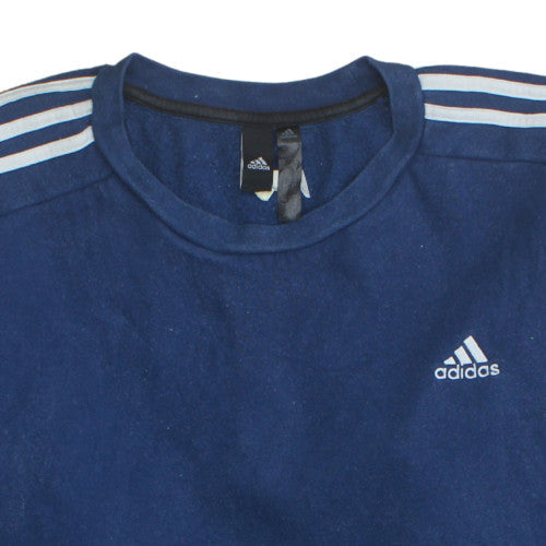 Mens UK Size M adidas Blue Pullover Sweatshirt