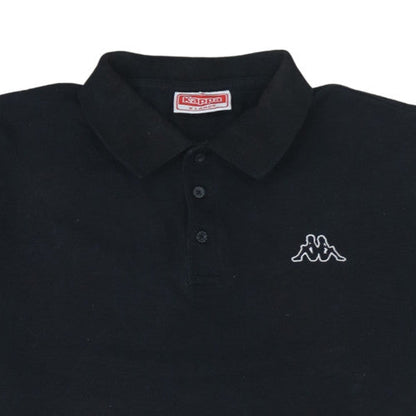 Kappa Men's Black XL Cotton Short Sleeve Polo Shirt