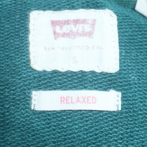 Mens UK Size S Levi's Green Pullover Hoodie