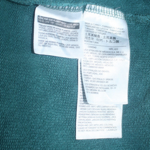 Mens UK Size S Levi's Green Pullover Hoodie