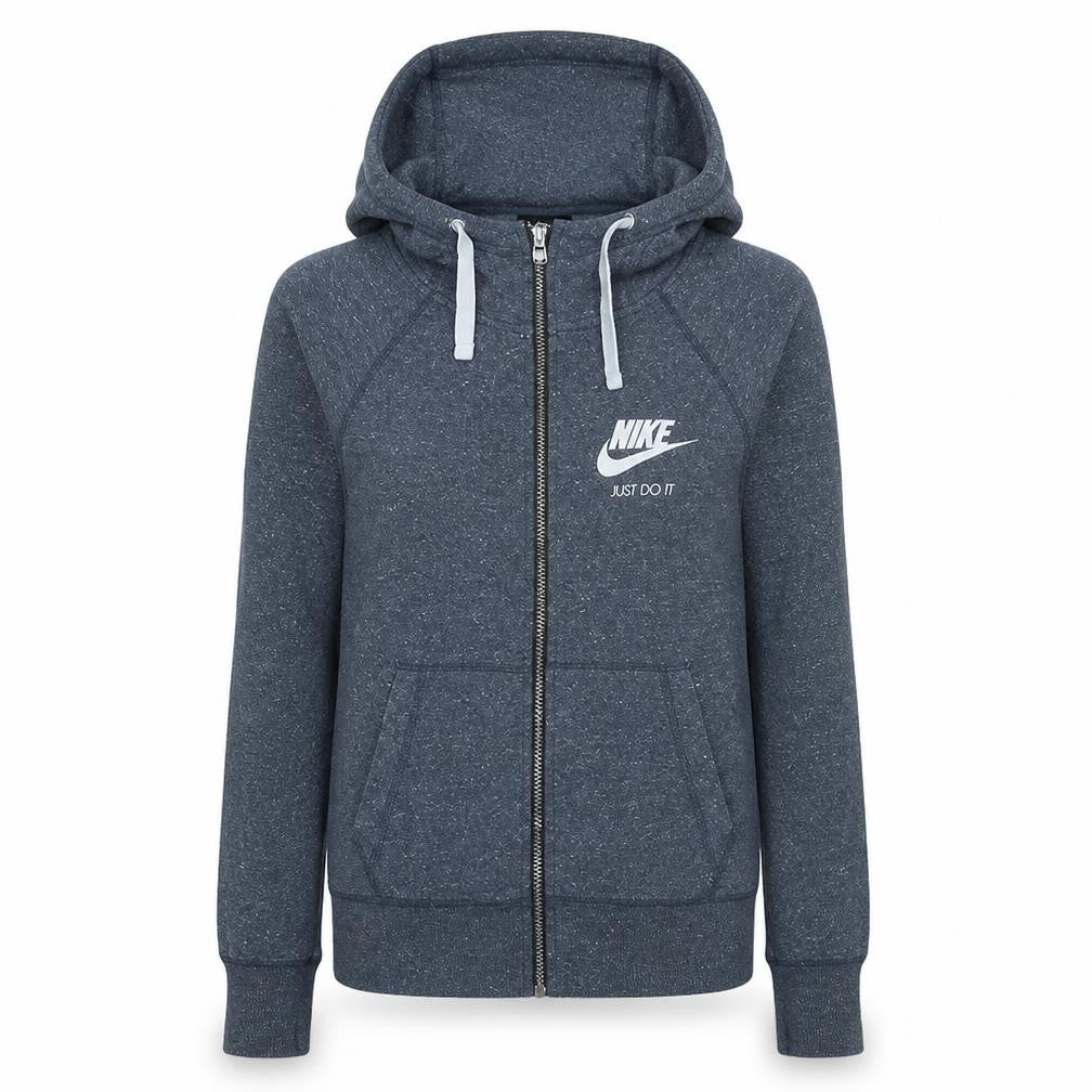 Womens UK Size XS Nike Grey Full Zip Hoodie