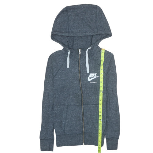 Womens UK Size XS Nike Grey Full Zip Hoodie