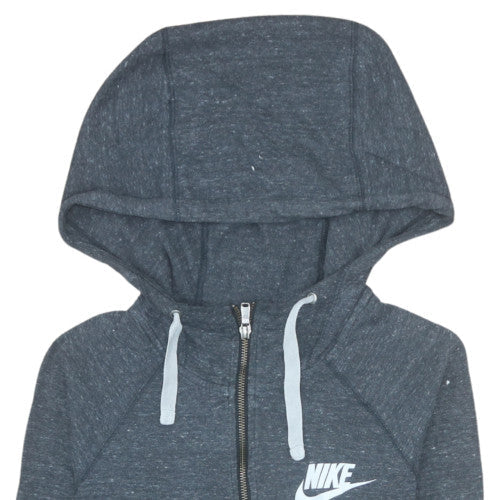 Womens UK Size XS Nike Grey Full Zip Hoodie