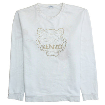 Mens UK Size 2XL KENZO White Pullover Sweatshirt
