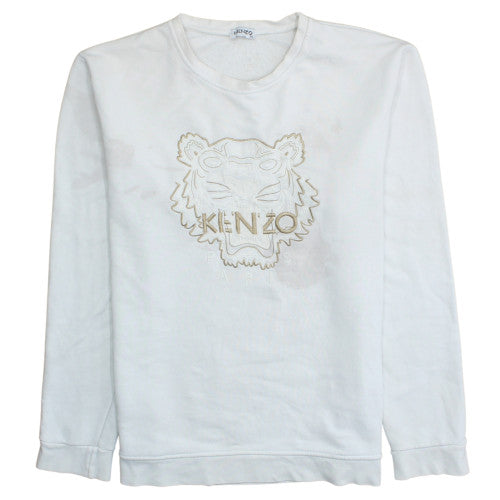 Mens UK Size 2XL KENZO White Pullover Sweatshirt
