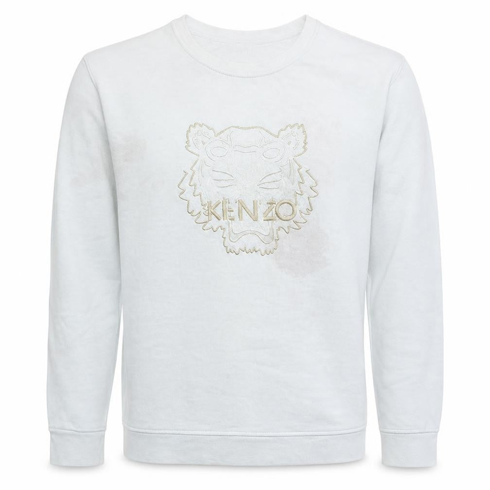 Mens UK Size 2XL KENZO White Pullover Sweatshirt