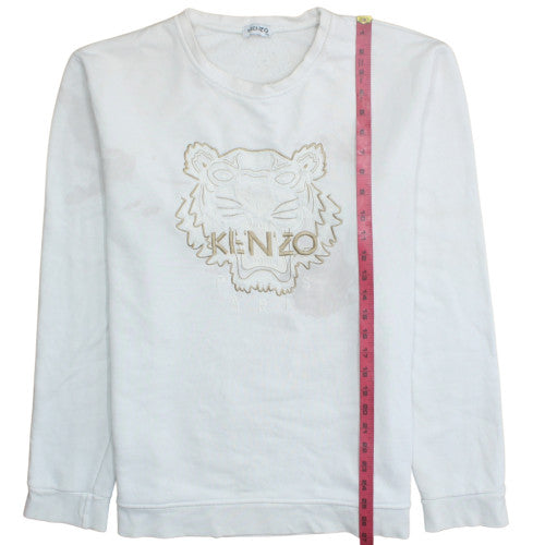 Mens UK Size 2XL KENZO White Pullover Sweatshirt