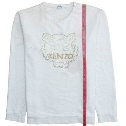 Mens UK Size 2XL KENZO White Pullover Sweatshirt