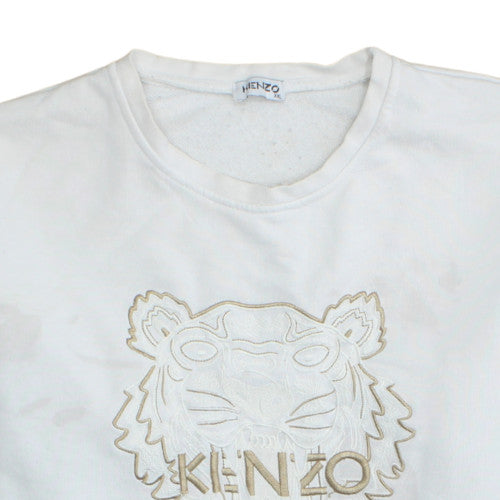Mens UK Size 2XL KENZO White Pullover Sweatshirt