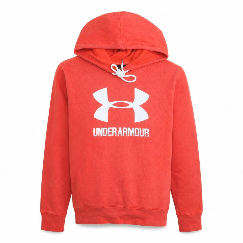 Mens UK Size L Under armour Red Pullover Hoodie