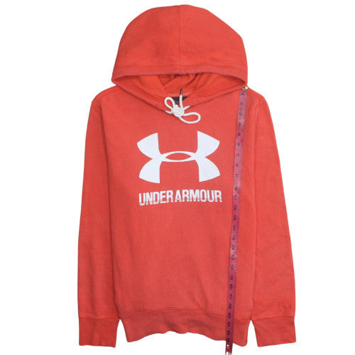 Mens UK Size L Under armour Red Pullover Hoodie