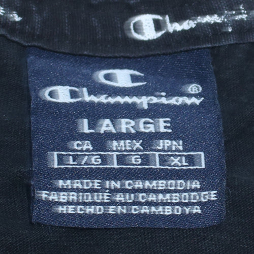 Mens UK Size L Champion Black  T-Shirt