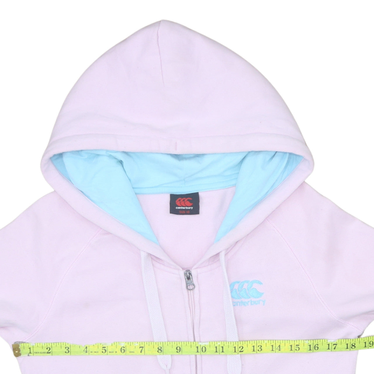 Womens UK Size 10 Canterbury Pink Full Zip Hoodie