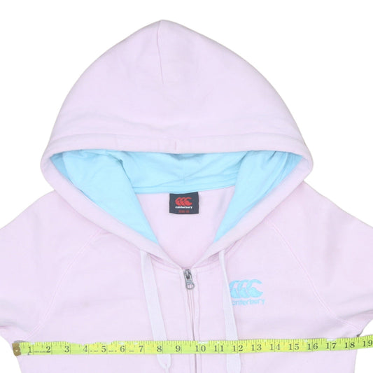 Womens UK Size 10 Canterbury Pink Full Zip Hoodie