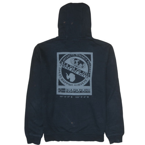 Mens UK Size XL Napapijri Black Pullover Hoodie
