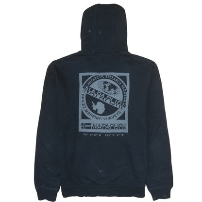 Mens UK Size XL Napapijri Black Pullover Hoodie