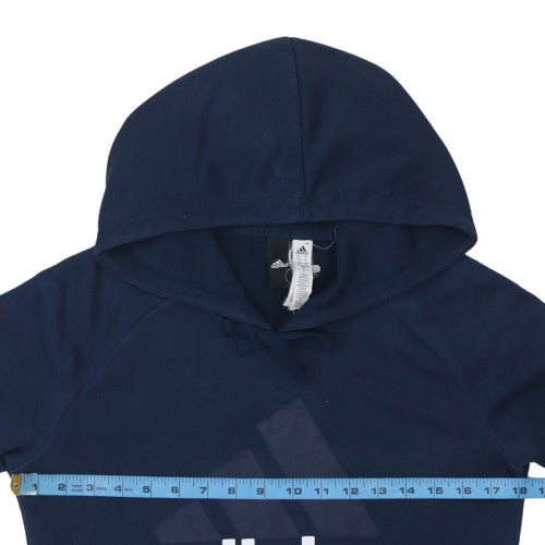 Womens UK Size S adidas Blue Pullover Hoodie