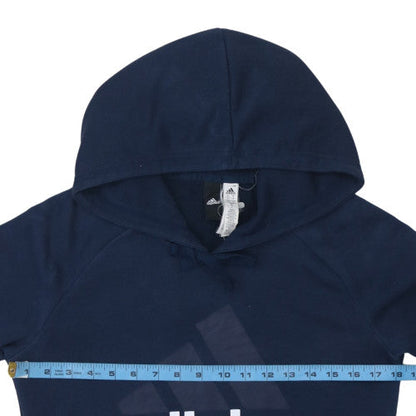 Womens UK Size S adidas Blue Pullover Hoodie