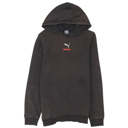 Puma Boys Black 13-14 Years Pullover Hoodie Cotton Fleece Sportswear
