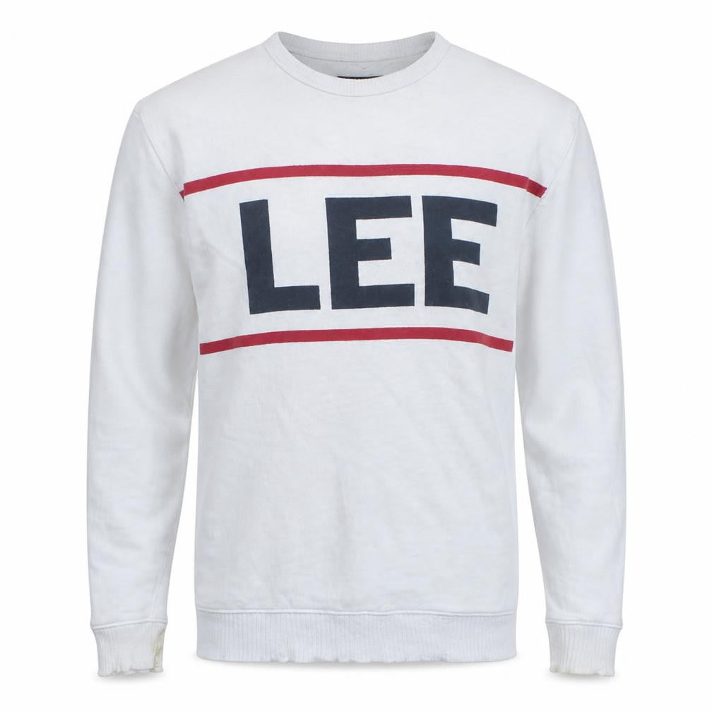 Mens UK Size M Lee White Pullover Sweatshirt