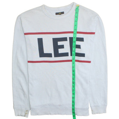 Mens UK Size M Lee White Pullover Sweatshirt