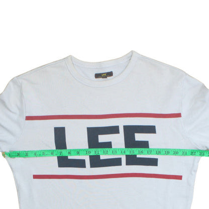 Mens UK Size M Lee White Pullover Sweatshirt