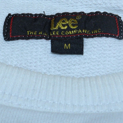 Mens UK Size M Lee White Pullover Sweatshirt