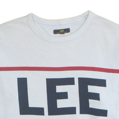 Mens UK Size M Lee White Pullover Sweatshirt